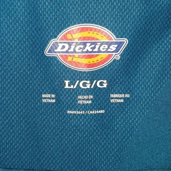 Dickies Carribean Blue Men's Scrub Top Size L - Picture 4 of 6